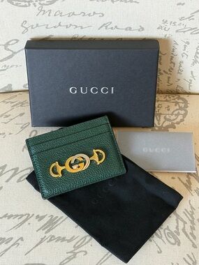 GUCCI LEATHER CARD CASE FULL SET REVIEWED ON LIVE SMALL